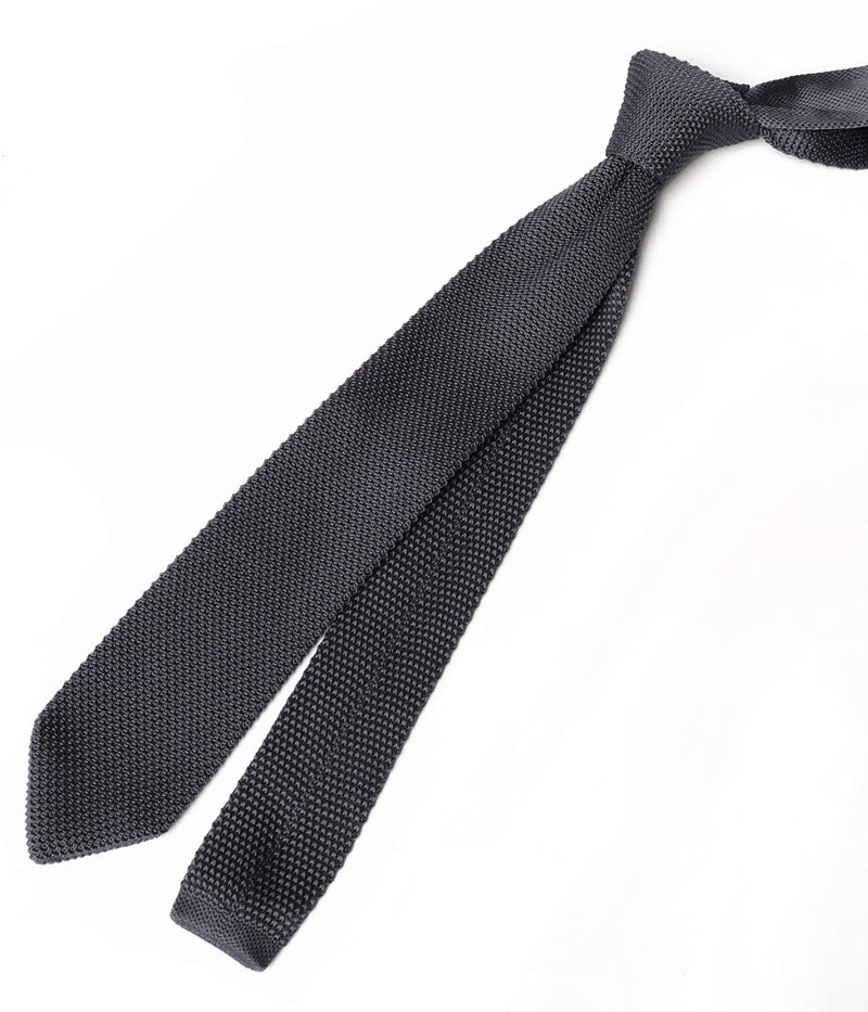 Ctskyte Men Classic Grey Solid Color Woven Silk Ties Designer Cotton Neckties Neckwear - Image 4